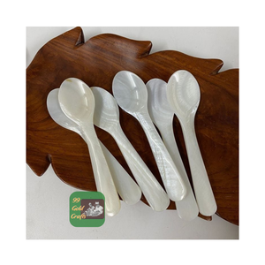 CUILLÈRE À CAVIAR EN COQUILLE DE PERLE NATURELLE FABRIQUÉE À LA MAIN DURABLE POUR LE CAFÉ DU DÉSERT DE GLACE LOGO PERSONNALISÉ EN GROS - Product Image 4