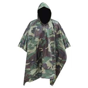 Polyester PVC Camouflage de haute qualité pour poncho pour motocycliste et randonneur avec manches imperméable uniforme - Product Image 2