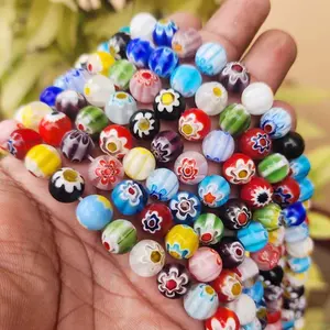 Cuentas de cristal Chevron Mix de calidad superior a un precio económico para la fabricación de joyas Lampwork cuentas VISHAL perfectamente diseñadas - Product Image 1