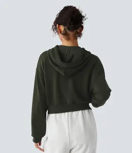 Sudaderas con Capucha Personalizadas con Logotipo, Sudaderas Holgadas de Manga Larga de Color Sólido para Mujer, Tops Informales para Otoño e Invierno - Product Image 3