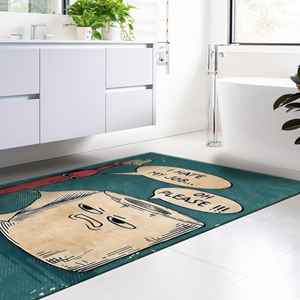 Alfombra con Estampado de Cómics: Alfombra Divertida para Baño con Diseño de Cepillo de Dientes y Papel Higiénico, Alfombra Suave No Tejida - Product Image 4