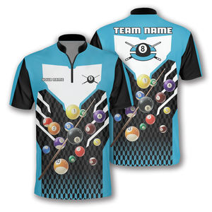 Maillot de billard professionnel avec fermeture éclair et logo - Product Image 4