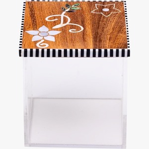 Ensemble de brûleur à encens Mubkhar en acrylique laqué arabe avec nacre, boîtes cadeaux, nourriture, haute qualité, carré, pour l'Aïd el-Fitr 2025 - Product Image 5