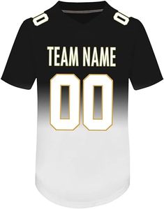 Camiseta de Fútbol Americano Personalizada por Sublimación de Dos Tonos, Uniforme Deportivo de Malla Transpirable con Nombre y Número Personalizados - Product Image 4