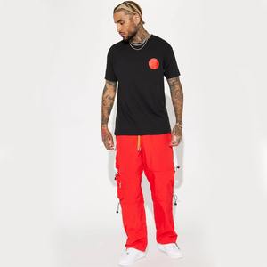 Wholesale Bulk Men <b>Red</b> Nylon Baggy <b>Cargo</b> <b>Trousers</b> for Sale Men Hip Hop <b>Cargo</b> <b>Trousers</b> in Cheap Rates by Laz Industry - Product Image 3