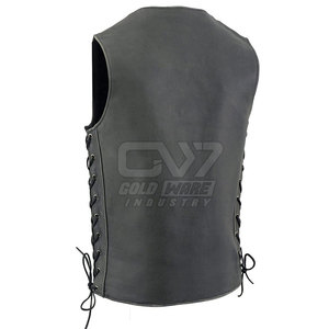 Chaleco de cuero de material de alta calidad para hombre, venta al por mayor, Chaleco de cuero para hombre, Chaleco de cuero transpirable para hombre - Product Image 3