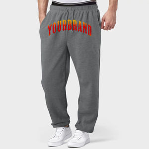Ropa de calle con logotipo personalizado estampado polar microfibra Jogger algodón hombres pantalones de chándal en blanco pantalones de chándal de gran tamaño para hombres - Product Image 1