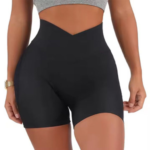 Pantalones cortos de cintura con cordón de verano para mujer con estampado completo, ropa deportiva, entrenamiento de gimnasio, entrenamiento atlético, pantalones cortos elásticos para mujer - Product Image 1