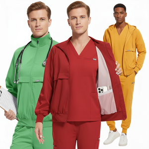 Chaquetas con Cremallera Lisas al por Mayor, Ropa de Invierno, Ligeras, Cálidas, Ecológicas, de Algodón Twill, Uniformes Médicos y Dentales - Product Image 2