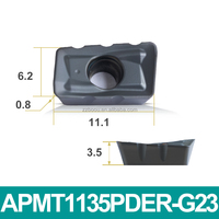 Plaquettes de fraisage CNC APMT1135 APMT1135PDER-G23 BP8801 R0.8 pour acier, acier inoxydable et fonte
