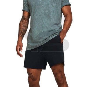 กางเกงขาสั้นผ้าฝ้าย100% สำหรับผู้ชายกางเกงขาสั้นแบบลำลองระบายอากาศได้ผ้าใยสังเคราะห์ป้องกันรอยยับออกแบบได้เอง - Product Image 6