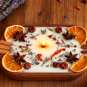 Bougie en bois dans un bol, bougie artisanale en bois, bougie en bois à la cire de soja, bol décoratif pour bougie, bougie en bois naturel - Product Image 6