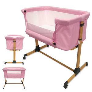 Mod. Rosa Cuna de aluminio Stuck to Me con ropa de cama de patrón sólido y técnica de tejido - Product Image 1