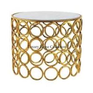 Nouvellement Arrivée Vente Chaude Argent Poli Et Plaqué Or Table Basse D'appoint De Fabricant Indien Au Prix De Gros - Product Image 6