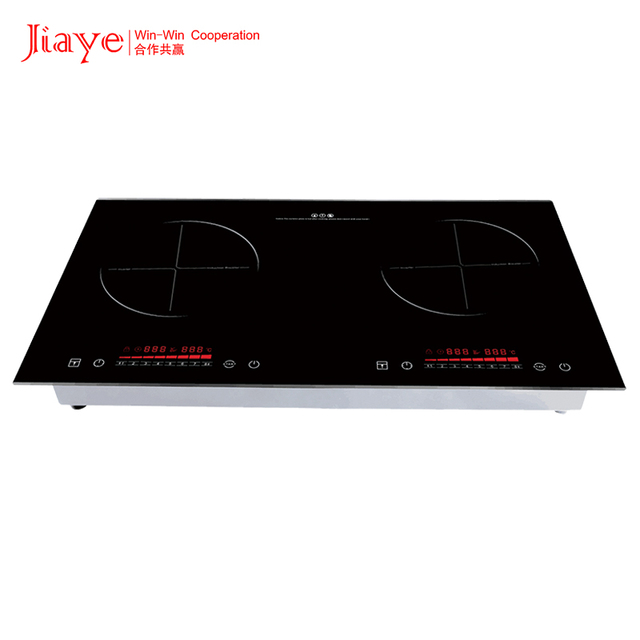 OEM/ODM Electric Dual-cooker Stainless Steel Black Ceramic Touchpad Control Hotel Household Use 2000W+1500W Waterproof Intense