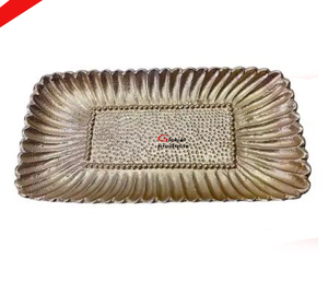 Plateau de service en acier inoxydable en métal fini argenté de qualité supérieure pour restaurant et bar d'hôtel - Product Image 4