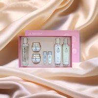 Set de 5 Pasos para el Cuidado Facial Hidratante con Colágeno para Mujeres, Hidratante, Reafirmante, con Ácido Hialurónico y Extractos Botánicos