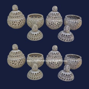 Grossiste indien du meilleur fournisseur de produits en stéatite Handi sculpté à la main avec forme ronde utilisé pour les cadeaux d'affaires Article à usage - Product Image 4