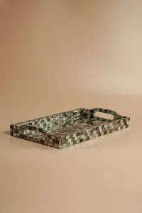 สไตล์คลาสสิกทางเลือกที่ดีที่สุดแม่ของมุกให้บริการถาดที่มีการจัดการผลไม้ถาดโมเสคสำหรับการตกแต่งในร่มและกลางแจ้ง - Product Image 2