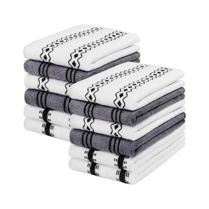 Nouveautés : Serviettes de table et de cuisine modernes, douces, brodées, 100% coton biologique GOTS, blanc pur, pour hôtels et mariages, vente en gros - Product Image 3