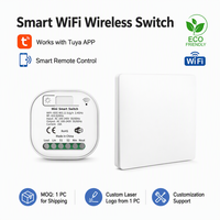 Mini récepteur intelligent TUYA et interrupteur mural 433 MHz, interrupteurs de commande à distance intelligents WIFI