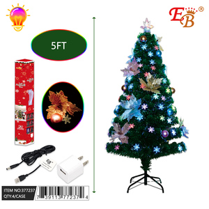 For UL Certified 180cm/5FT Premium Modern Luxe Christmas <b>Tree</b> High Quality Pre-Lit with 4PCS Accessories Hinged - Product Image 1