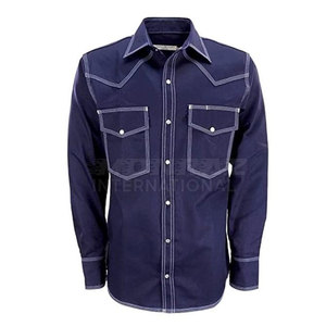 2025 Custom Color Welding Safety Shirt Flame Resistant Cotton <b>Work</b> fr Shirt For Men 100% Cotton fr Welding Shirt - Product Image 1