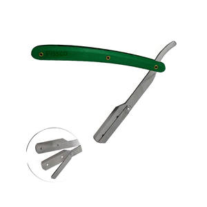 Navajas de afeitar de doble filo de alta calidad para barbería, soporte para navaja de afeitar, navaja de afeitar plegable de acero inoxidable para el cabello de Pissco - Product Image 6