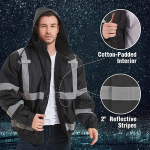 Veste de sécurité haute visibilité pour hommes, idéale pour les travaux routiers, la construction et l'utilisation générale sur chantier - Product Image 4