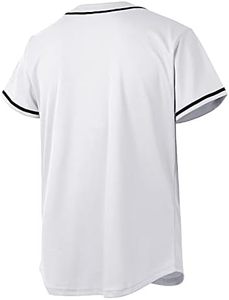 Custom Button-Up Baseball Jersey for <b>Men</b> and Women Hipster Hip Hop Style for Cheerleading Uniforms - Product Image 5