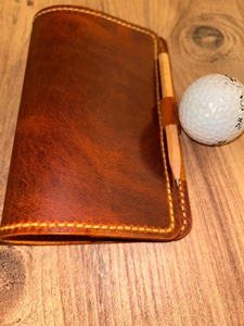 สมุดจดคะแนนกอล์ฟหนังสือกอล์ฟปกหนังอุปกรณ์ของขวัญที่กำหนดเอง LGSH-0026กระเป๋าสตางค์กีฬา - Product Image 4