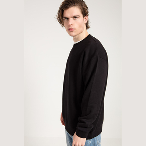 Sudadera Premium de Invierno para Hombre, Casual, Personalizada, Oversize, con Apliques, de Algodón y Felpa, Holgada, con Hombros Caídos, Cálida, Tipo Pullover, OEM, Marca Privada - Product Image 3