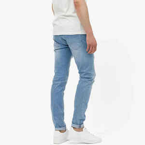 Pantalones Vaqueros Azules Claros Desgastados de Primera Calidad, Transpirables, Ajustados, para Hombre - Product Image 4