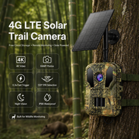 Caméra de chasse solaire 4G LTE sans fil 4K avec stockage cloud et intelligence artificielle Sensvision, caméra de surveillance de la faune en extérieur avec carte SIM