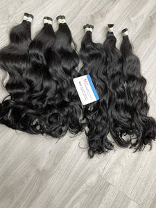 Extensiones de cabello vietnamita de gran oferta 2025, cutícula completa alineada, sin enredos, sin desprendimiento, mechones de cabello humano de Color Natural a granel - Product Image 3