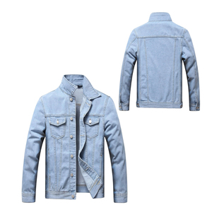 High Quality New Fashion Design Men's <b>Denim</b> <b>Jackets</b> Wholesale Price Custom Made Men's <b>Denim</b> <b>Jackets</b> - Product Image 1