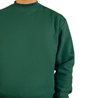 Sweat-shirt à col rond brodé vert premium pour l'hiver, 100% coton, anti-rides, confortable, unisexe, pull-over doux, durable et élégant