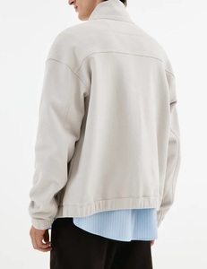Nouvelle production pour 2024, tendance en usine, veste zippée pour homme de haute qualité, sur mesure, OEM, grammage élevé, coupe décontractée, 100% coton, hiver - Product Image 4