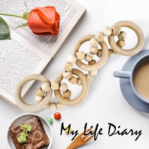 Nueva llegada Cuentas de madera nudos de Acacia Venta caliente Decoración de eslabones de cadena de madera a la venta precio al por mayor 7 eslabones nudo de madera por India - Product Image 4