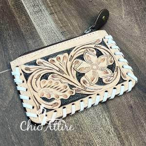 À la mode Mini multi-fonction usiné à la main en cuir fermeture éclair plus proche porte-monnaie étui en cuir véritable de haute qualité pour unisexe - Product Image 1