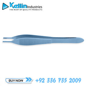 Adson คีมหนีบเนื้อเยื่อสีน้ำตาลไทเทเนียมแบบตรง7x7ด้ามแบนเครื่องมือผ่าตัด sialkot ผู้ผลิต kellinind - Product Image 6