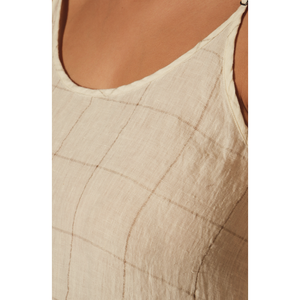 AGNEYA Elegent Floor-Length Slip Dress Ivory/Taupe Breathable Natural Waistline Custom Logo ODM Supply XS Size for Day Club - Product Image 5