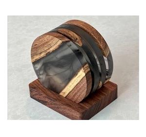 <b>Decorative</b> Indian Mango Wood and Resin Coasters Handicraft Tea Coffee Wine Mats for <b>Kitchen</b> Table <b>Decoration</b> India <b>Accessories</b> - Product Image 4