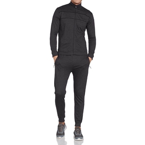Vente en gros de survêtements d'entraînement de fitness et de gym personnalisés ensemble de vêtements de sport en coton et polyester XL en deux pièces pour hommes - Product Image 1