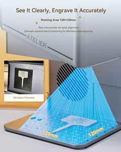 Incisore Laser a Diodi AtomStack <span class=keywords><strong>Atelier</strong></span> AI con Fotocamera Integrata Classe 1 Portatile 12W Galvo 4000mm/s Macchina per Marcatura Portatile - Product Image 3
