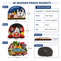 Magnete per Frigorifero Dipinto a Mano Personalizzato, Collezione di Dipinti Famosi in Resina 3D, Produzione Professionale per Grossisti