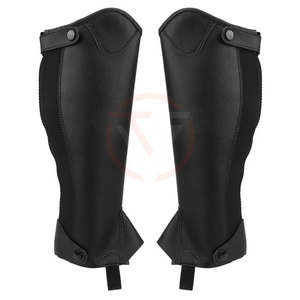Horse Rider <b>Chaps</b> Leg Protective High Quality Custom Design Half <b>Chaps</b> Washable Leather For Horse <b>Riding</b> Western Style <b>Chaps</b> - Product Image 2