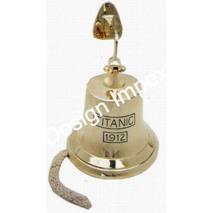 Cloche de bateau en laiton de Style nautique facile à monter en gros de haute qualité en métal personnalisé Titanic cloche décorative solide cloches vente chaude - Product Image 6
