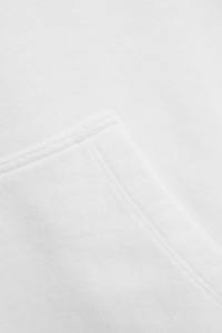 Sweat à capuche blanc éclatant avec logo minimaliste Pull unisexe pour un confort décontracté Style Streetwear et un attrait de la mode au quotidien - Product Image 4