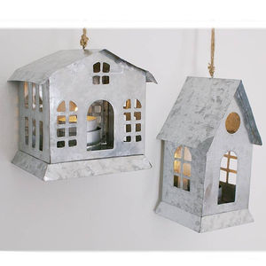 Casa Navideña de Hierro Galvanizado Hecha a Mano, Estilo Rústico Vintage, Ecológica, 100 Piezas, Decoración Navideña Personalizable para el Hogar - Product Image 3